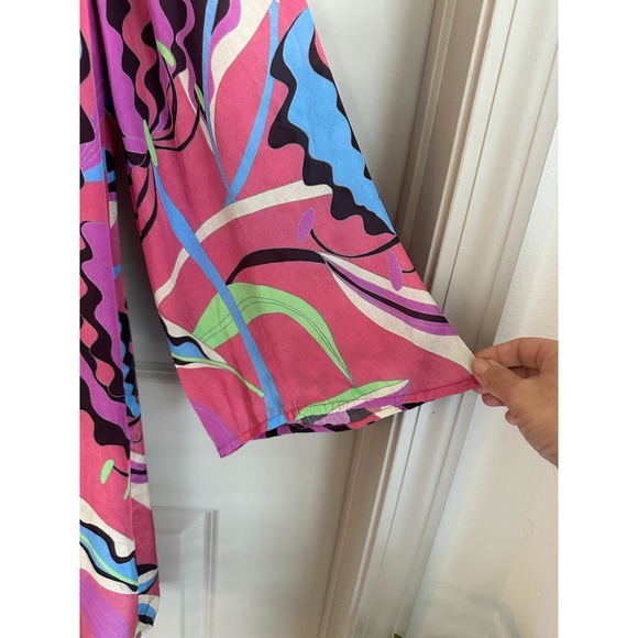 NWT Oliphant Fergana Rhubarb Long Sleeve Mini Shift Dress Sz. Medium - Picture 4 of 14